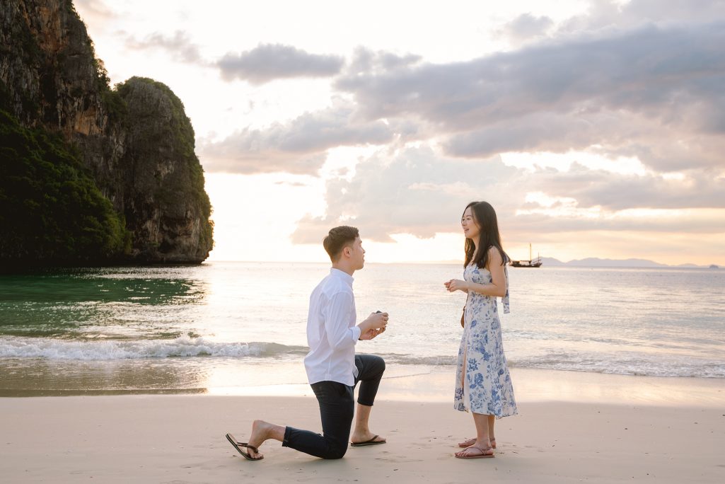 Krabi surprise proposal photographer, Rayavadee resort, Railay beach, Krabi photographer, Krabi photography