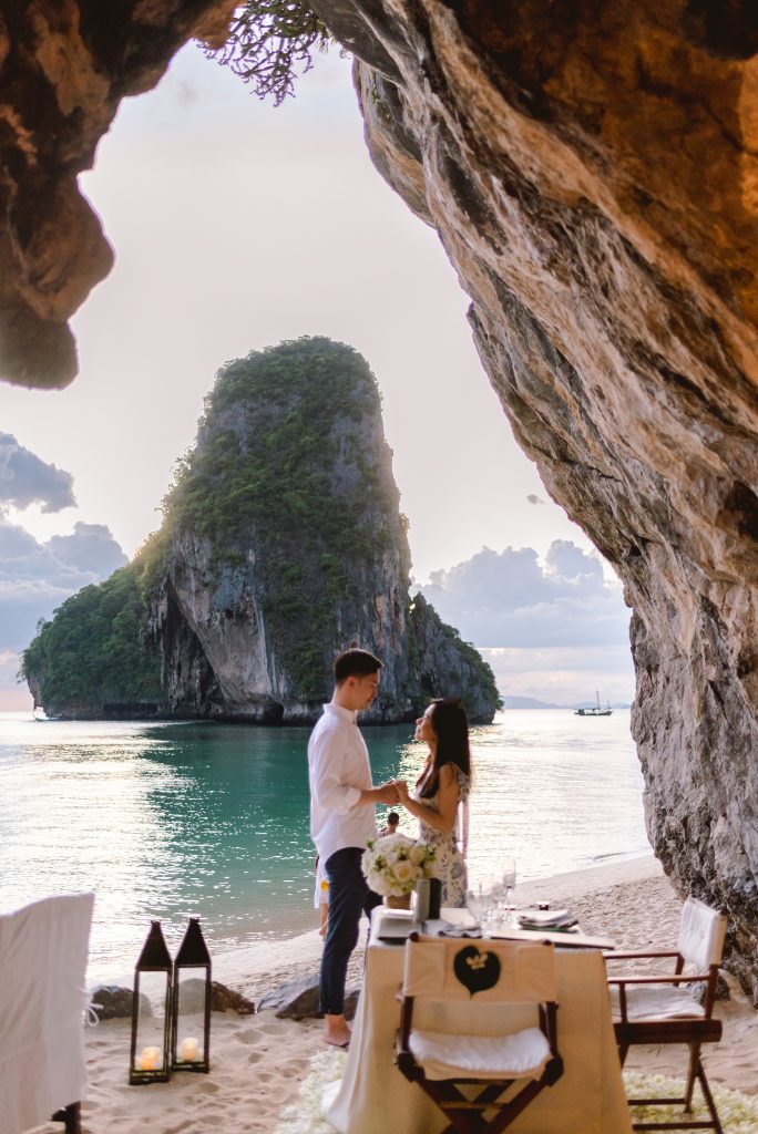 Krabi surprise proposal photographer, Rayavadee resort, Railay beach, Krabi photographer, Krabi photography