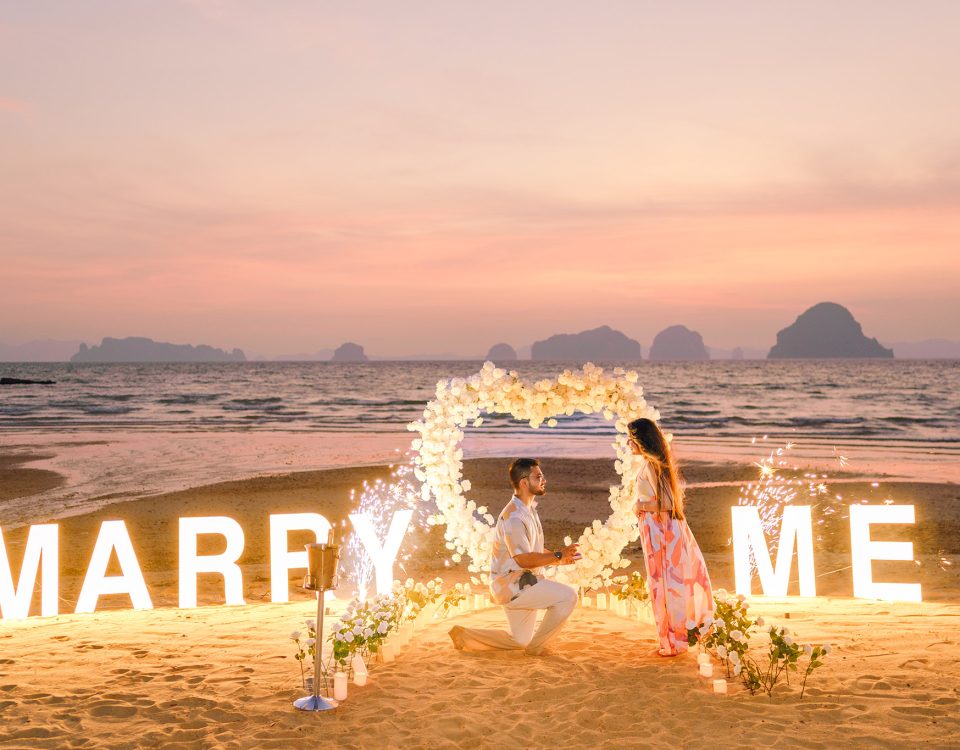 Krabi Wedding Planner, Krabi surprise proposal, Krabi decoration, Krabi surprise proposal photographer