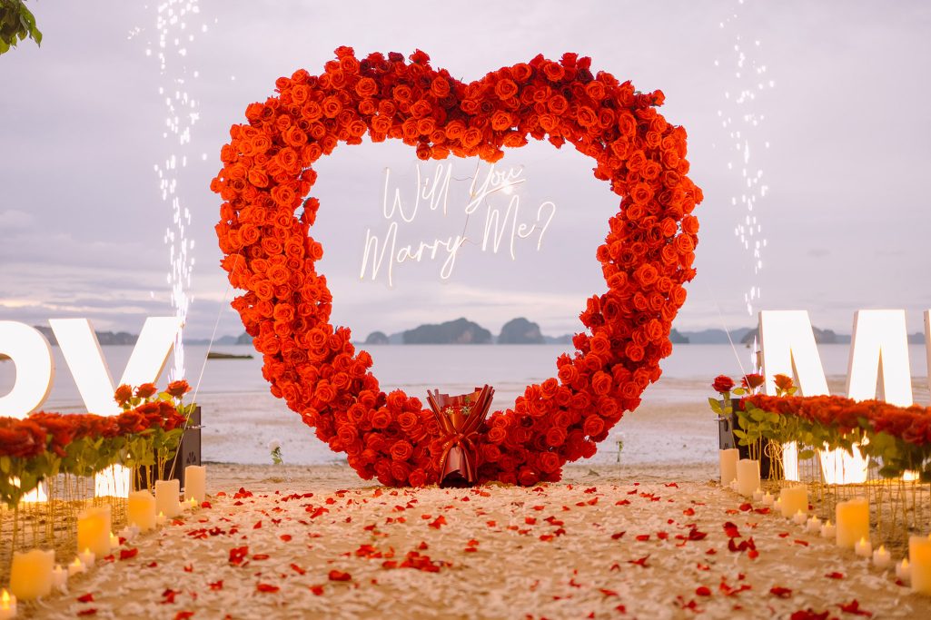 Krabi surprise proposal decoration planner and photographer