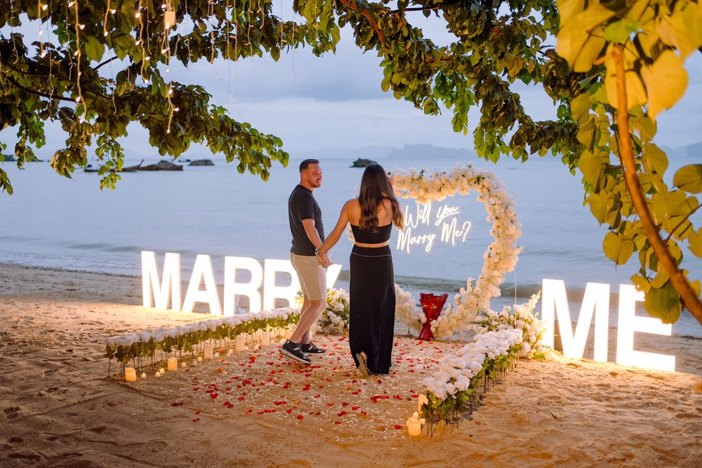 Krabi surprise proposal decoration planner and photographer