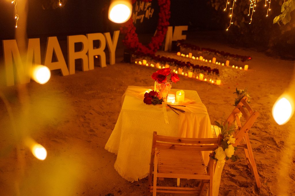 Krabi surprise proposal decoration planner and photographer