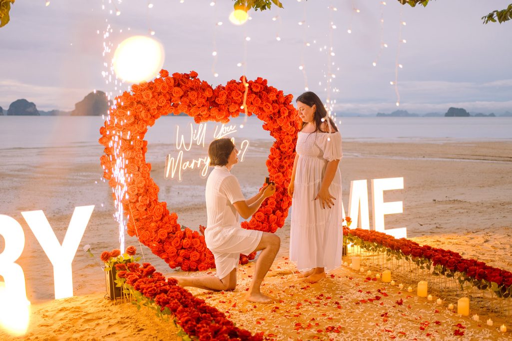 Krabi surprise proposal decoration planner and photographer