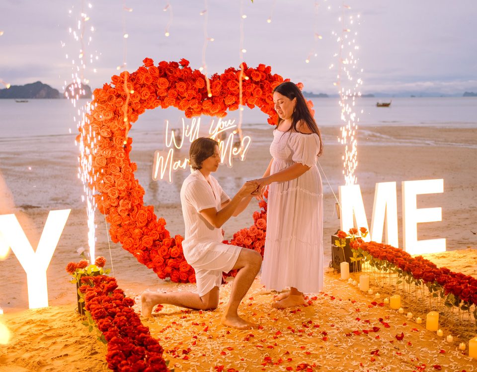 Krabi surprise proposal decoration planner and photographer