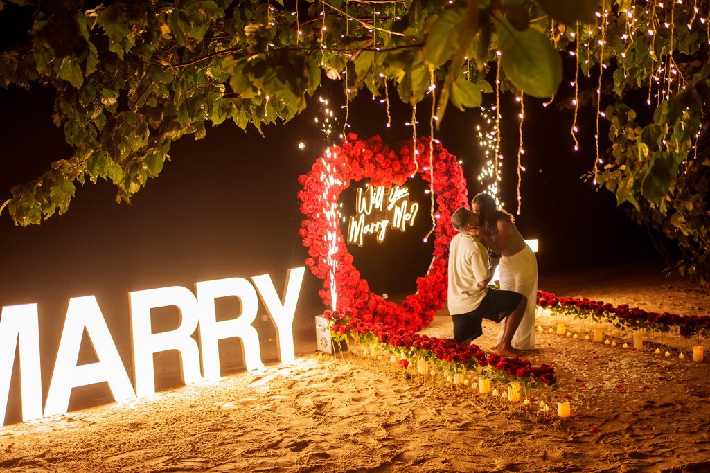 Krabi surprise proposal decoration planner and photographer