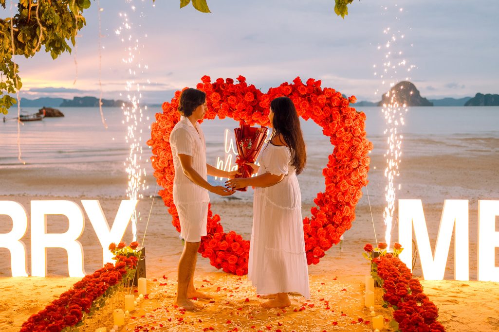 Krabi surprise proposal decoration planner and photographer