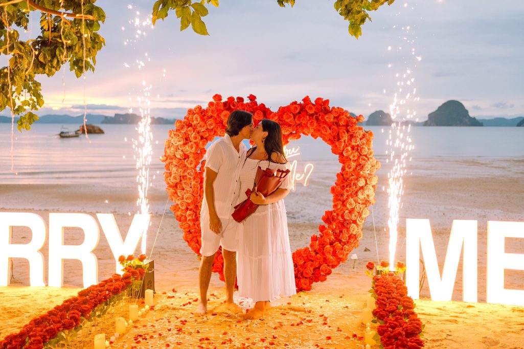 Krabi surprise proposal decoration planner and photographer