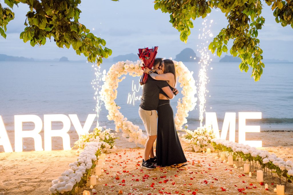 Krabi surprise proposal decoration planner and photographer