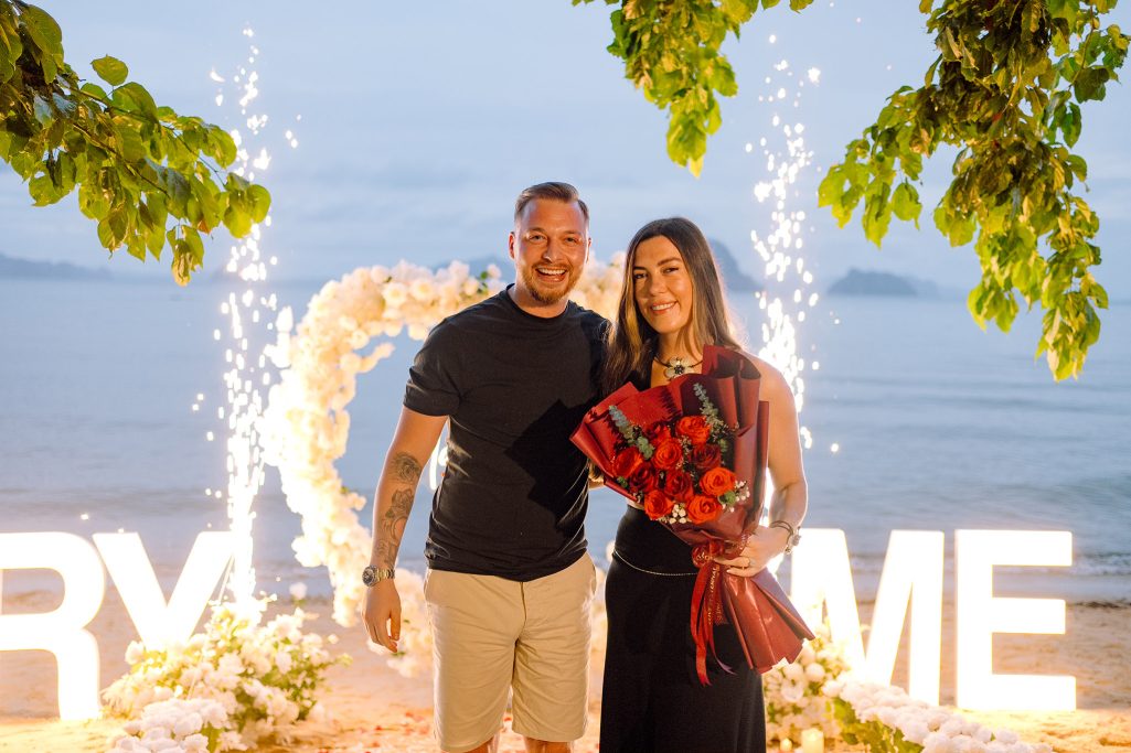 Krabi surprise proposal decoration planner and photographer