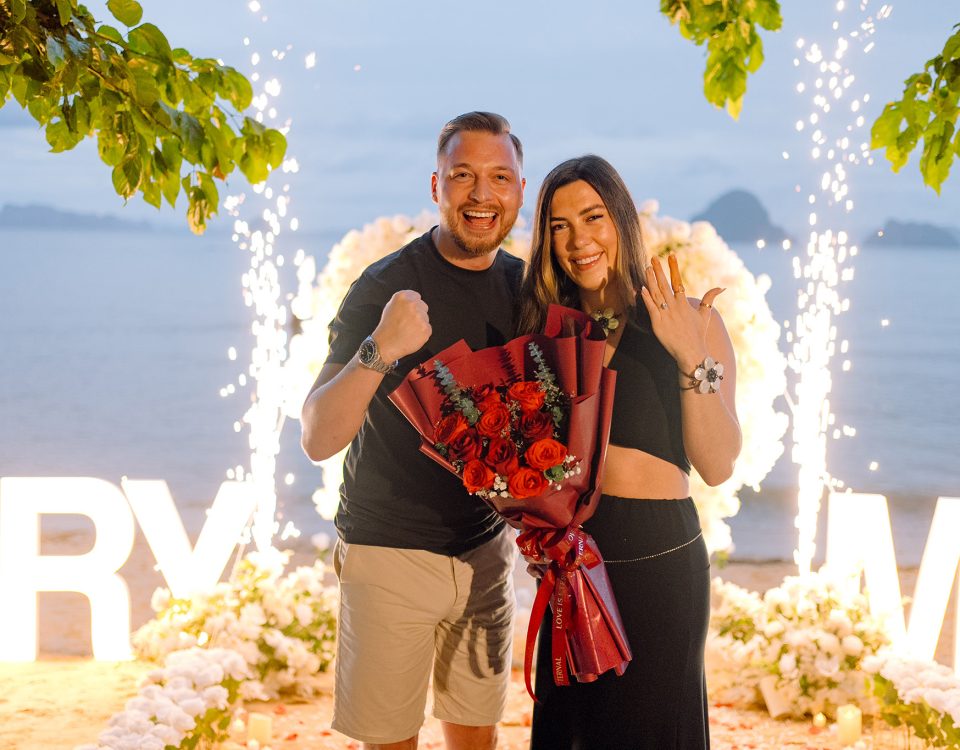 Krabi surprise proposal decoration planner and photographer