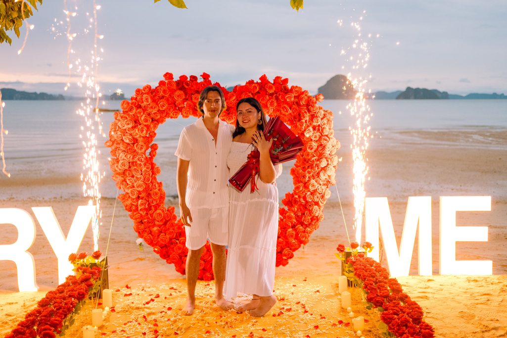 Krabi surprise proposal decoration planner and photographer