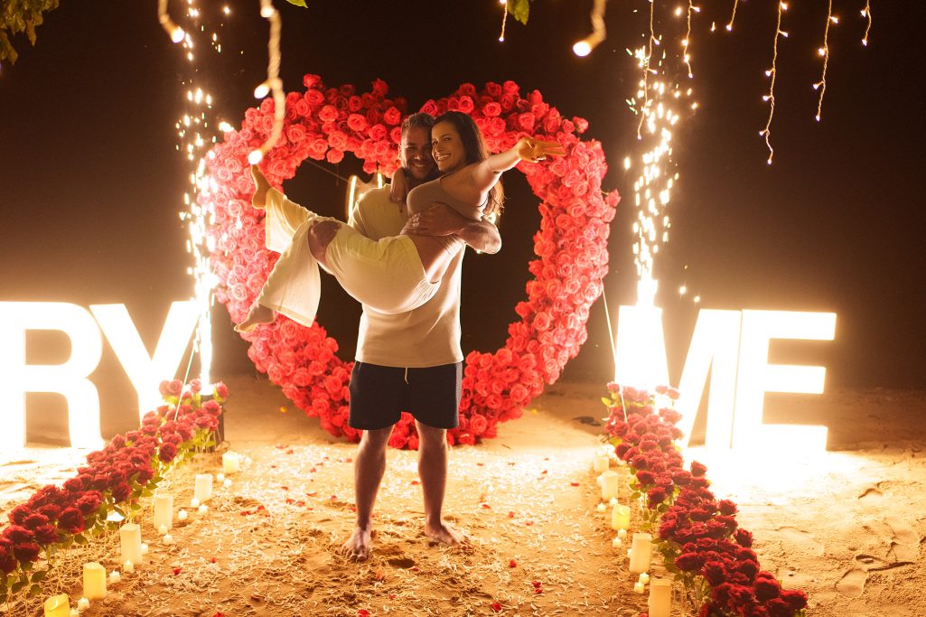 Krabi surprise proposal decoration planner and photographer