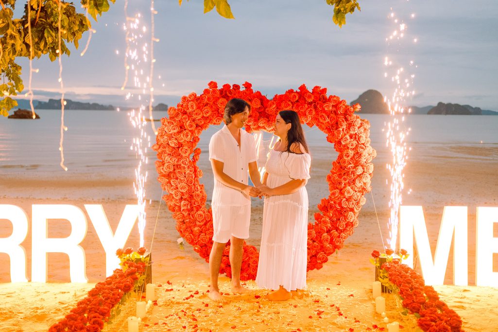 Krabi surprise proposal decoration planner and photographer