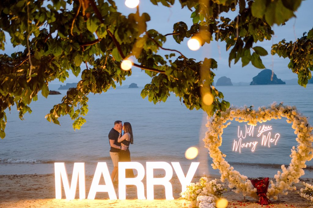 Krabi surprise proposal decoration planner and photographer