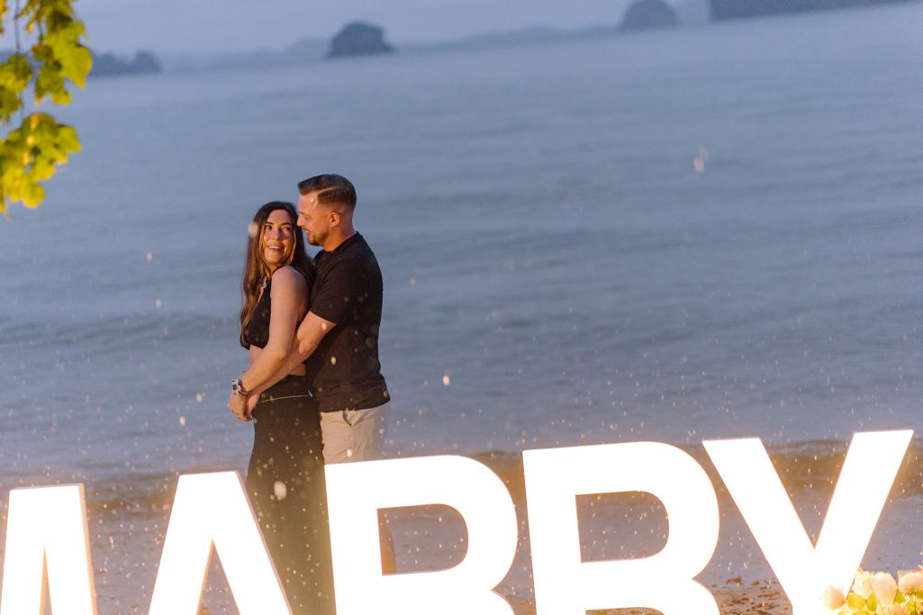 Krabi surprise proposal decoration planner and photographer