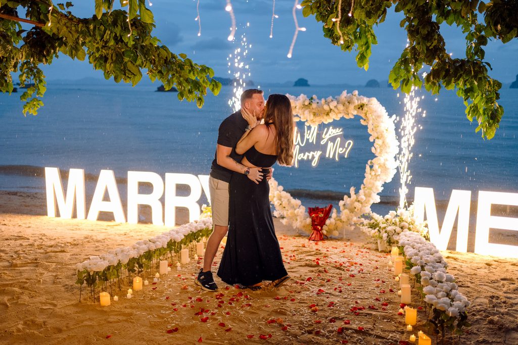 Krabi surprise proposal decoration planner and photographer