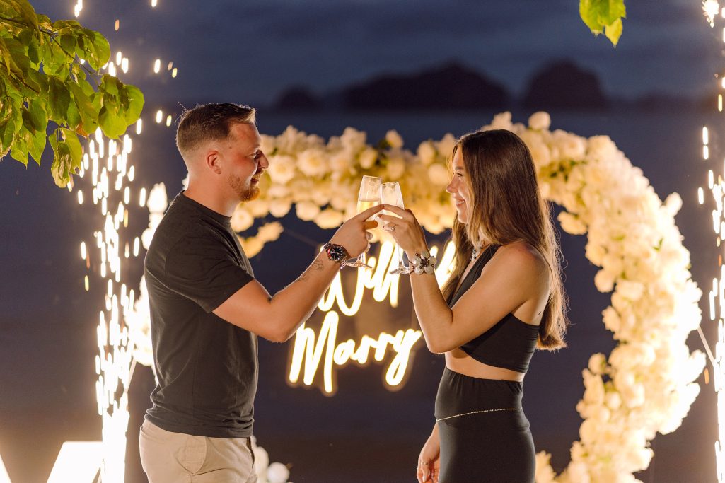 Krabi surprise proposal decoration planner and photographer